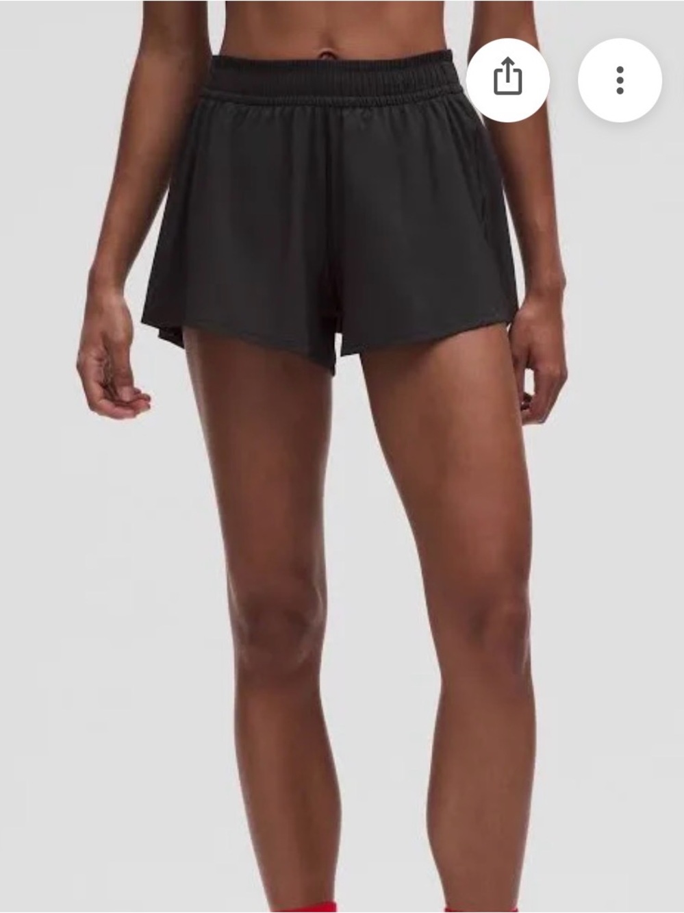 NWT - Lululemon Pace Crush High Rise Running Short - 2.5” Black - XS
